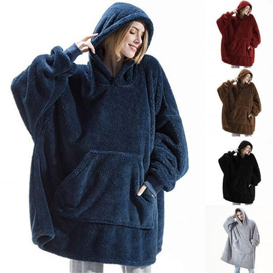 Lazy Fleece Wearable Blanket Hoodie Sweatshirt