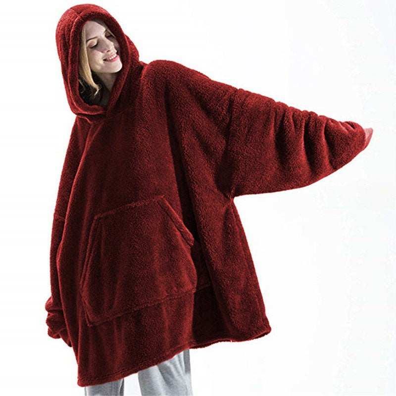 Lazy Fleece Wearable Blanket Hoodie Sweatshirt